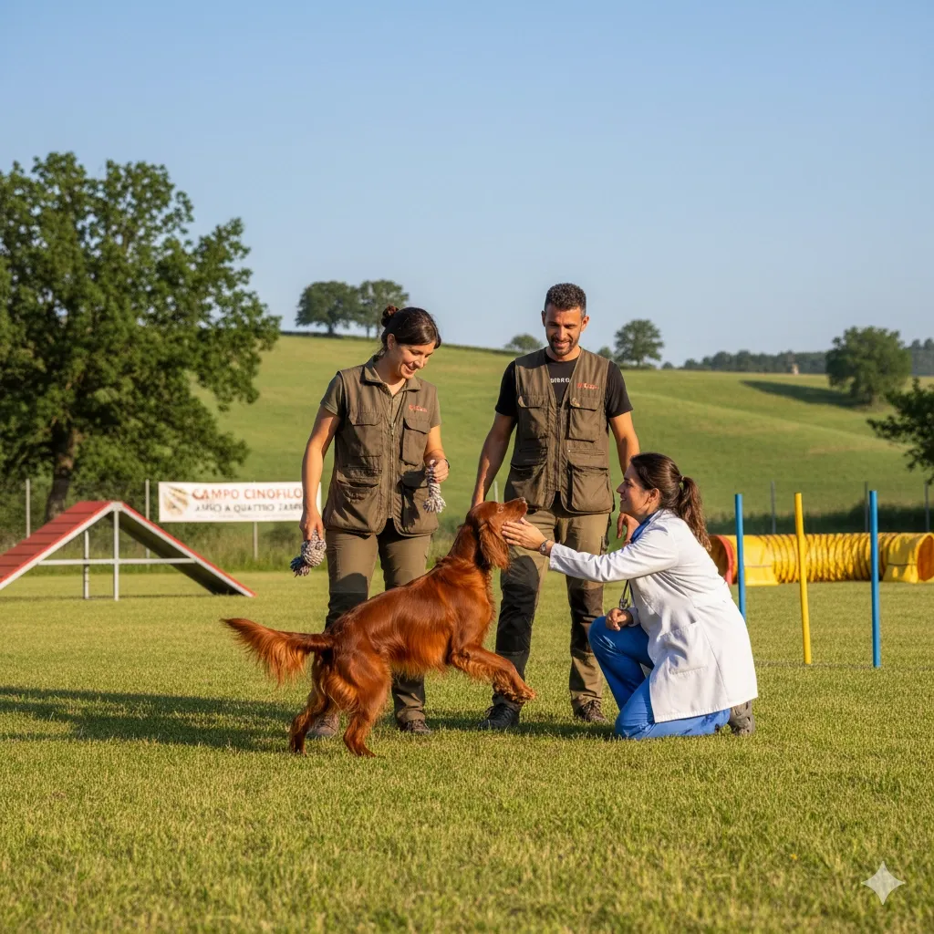 Una mappa di Roma con icone di professionisti cinofili, a simboleggiare la directory.